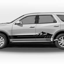Paar Dodge Durango zijdeuren Rocker Panel bergen strepen sticker vinyl stickers
 2
