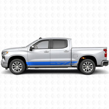Diagonaal sleufdeurs & dorpel vinylstrepen voor Chevrolet Silverado 1500 T1XX 2019-2026_5