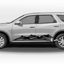 Paar Dodge Durango zijdeuren strepen rocker paneel bergen wrap sticker vinyl stickers
 2