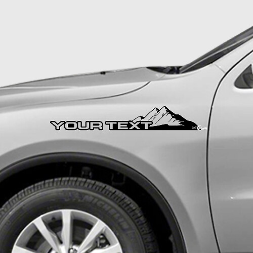 Custom Tekst Mountains Style Spatbord Vinyl Decal Kit voor Dodge Durango