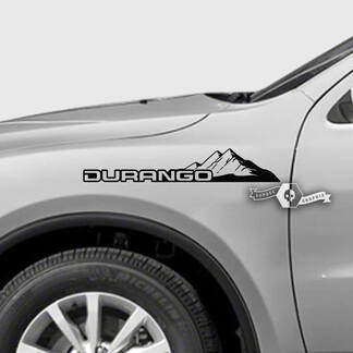 Paar Dodge Durango zijdeuren rocker paneel bergen strepen trim sticker vinyl stickers
 1