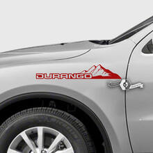 Paar Dodge Durango zijdeuren rocker paneel bergen strepen trim sticker vinyl stickers
 2