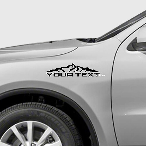 Aangepaste Tekst Bergketen Spatbord Vinyl Decal Kit voor Dodge Durango