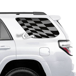 Paar 4Runner Dambord Vlag Venster Side Vinyl Decals Stickers voor Toyota 4Runner
