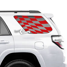 Paar 4Runner Dambord Vlag Venster Side Vinyl Decals Stickers voor Toyota 4Runner
 2