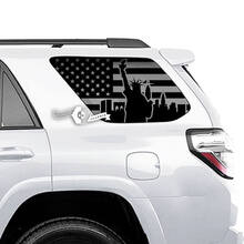 Paar 4Runner USA Flag Window Vrijheidsbeeld Side Vinyl Decals Stickers voor Toyota 4Runner
 2