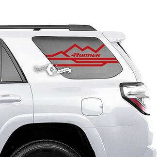 Paar 4Runner Window Mountains Line Logo Side Vinyl Decals Stickers voor Toyota 4Runner
