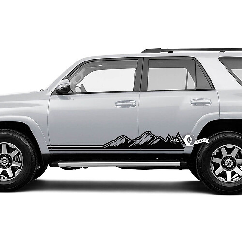 Mountains Style Deur Zijstrips Vinyl Decals Stickers voor Toyota 4Runner TRD