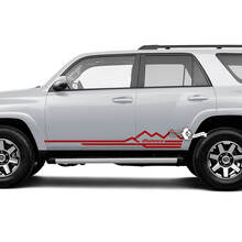 Paar 4Runner Zijdeur Vinyl Bergen Rocker Panel Lijnen Trim Logo Streep Vinyl Decals Stickers voor Toyota TRD 4Runner
 2