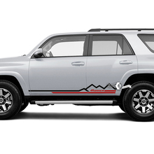 Toyota 4Runner zijdeur vinyl sierstickers | Mountain Rocker-strepen
 2