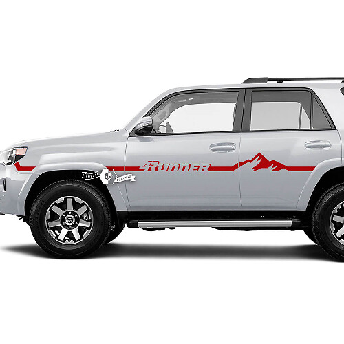 Paar 4Runner Zijdeur Vinyl Bergen Spatbord Lijnen Streep Vinyl Decals Stickers past Toyota TRD 4Runner
