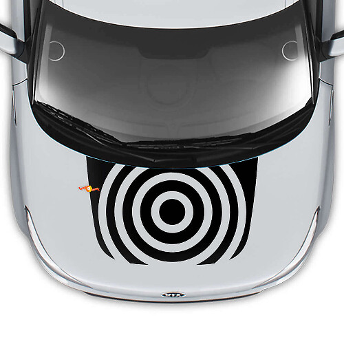 Motorkap Cirkel Decal Wrap Vinyl Decal Sticker 2 voor Kia Soul