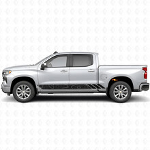 Topografische Contour Deur- & Rocker Panel Vinyl Strepen voor Chevrolet Silverado 1500 T1XX 2019-2026_2
