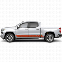 Topografische Contour Deur- & Rocker Panel Vinyl Strepen voor Chevrolet Silverado 1500 T1XX 2019-2026_4