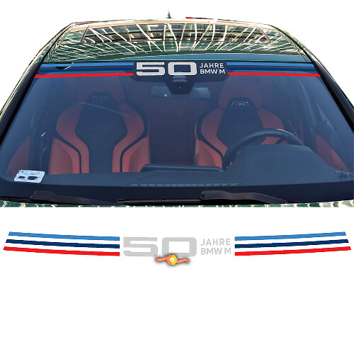 BMW M 50 Jaar Stijl Windshield Strepen Vinyl Decal voor BMW G Serie