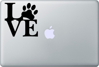 Love Dog Pets sticker sticker MacBook laptop
