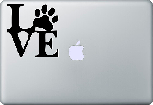 Love Dog Pets sticker sticker MacBook laptop
