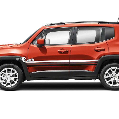 Jeep Renegade deuren streep grafische vinyl sticker sticker zijkant 3 kleuren
