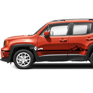 Jeep Renegade deuren streep grafische vinyl sticker sticker zijkant 3 kleuren

