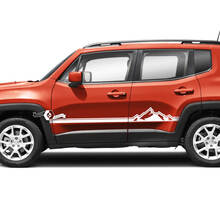 Jeep Renegade deuren streep grafische vinyl sticker sticker zijkant 3 kleuren
 2