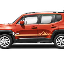 Jeep Renegade deuren streep grafische vinyl sticker sticker zijkant 3 kleuren
 3