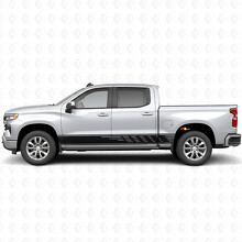 Verspringende Slotdeur- en Rijdplank Vinyl Strepen voor Chevrolet Silverado 1500 T1XX 2019-2026_2