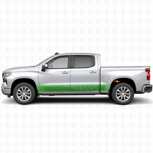 Verspringende Slotdeur- en Rijdplank Vinyl Strepen voor Chevrolet Silverado 1500 T1XX 2019-2026_6