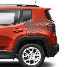Paar Jeep Renegade achterspatbord USA vlag vernietigd grafische vinyl sticker sticker mono verloop
 3