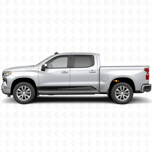 Parallelle Contour Deur- en Rockerpanel Vinyl Strepen voor Chevrolet Silverado 1500 T1XX 2019-2026_2