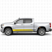 Parallelle Contour Deur- en Rockerpanel Vinyl Strepen voor Chevrolet Silverado 1500 T1XX 2019-2026_3