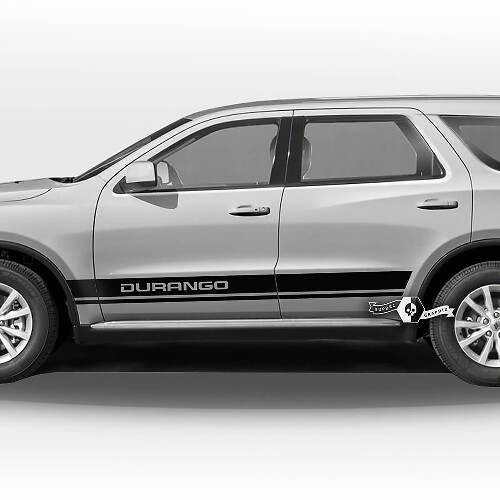 Paar Dodge Durango zijdeuren Rocker Panel Trim Stripes Decal Vinyl Stickers
