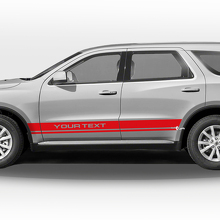 Set met dubbele rechte zijstrepen van vinylstickers voor Dodge Durango_3