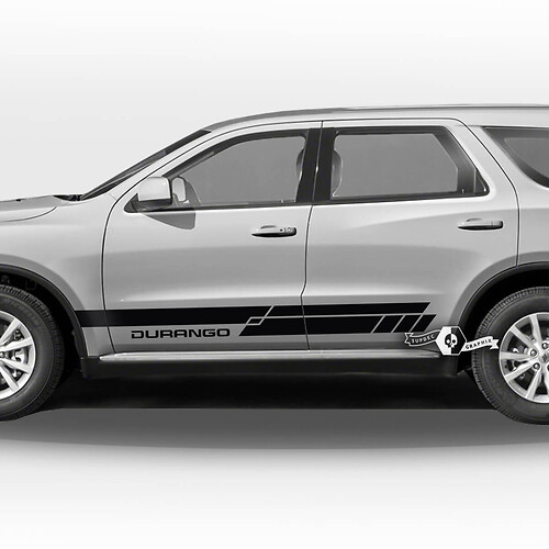Paar Dodge Durango zijdeuren Rocker Panel Trim Stripes Decal Vinyl Stickers
