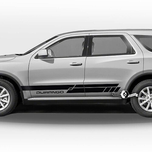 Paar Dodge Durango zijdeuren Rocker Panel Trim Stripes Decal Vinyl Stickers
