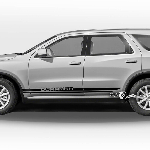 Paar Dodge Durango zijdeuren Rocker Panel Trim Logo strepen sticker Vinyl Stickers
