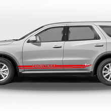 Dubbele Custom Zijstrips Vinyl Decal Set voor Dodge Durango_3