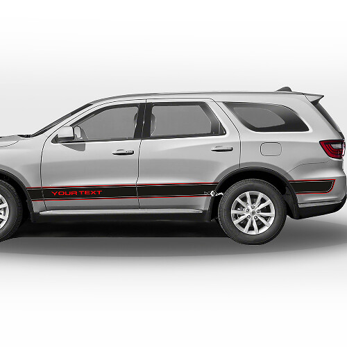 Aangepaste zijstrepen vinyl decal set voor Dodge Durango_1
