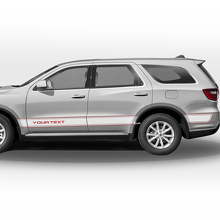 Aangepaste zijstrepen vinyl decal set voor Dodge Durango_2