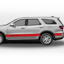 Aangepaste zijstrepen vinyl decal set voor Dodge Durango_3