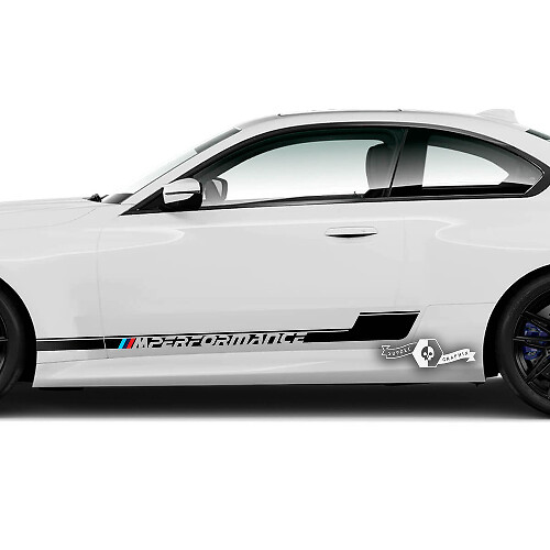 Paar BMW M2 M240 G42 F22 F87 M Performance Side Stripe deuren Logo Streep Vinyl Decal Sticker
