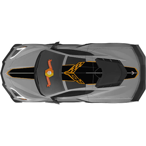 Racing Strepen Motorkap Dak Kofferbak Vinyl Decal Sticker Voor Chevrolet Corvette C8