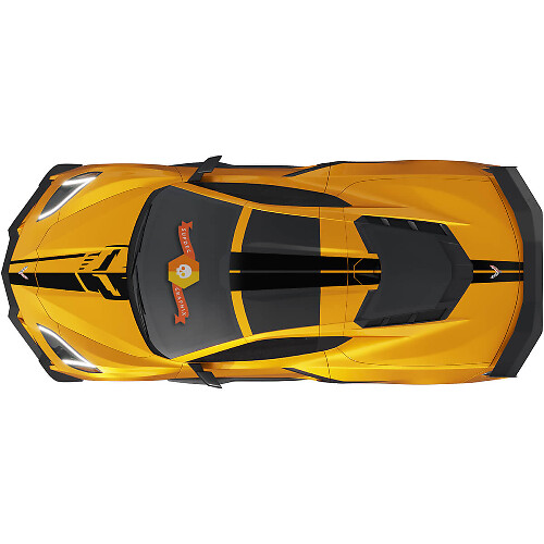 Racing Stripes Complete Top Zijvinylsticker voor Chevrolet Corvette C8