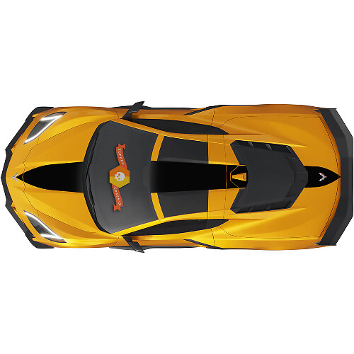Racing Hood Roof and Trunk Stripes Vinyl Decal Kit voor Chevrolet Corvette C8