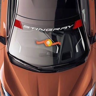 Voorruit Stingray Chevrolet C8 Corvette Stingray Z06 C8R Vinyl Strepen Decals 2 Kleuren
