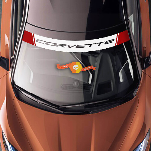 Corvette voorruitbanner vinylsticker voor Chevy Corvette C8