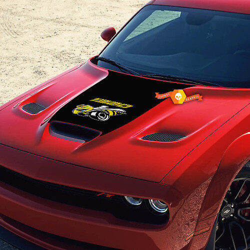 Kap Dodge Challenger 1320 Bee Vinyl Decal Sticker Hood Graphics
