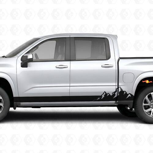 Mountain Range Deur- & Rocker Panel Vinyl Strepen voor Chevrolet Silverado 1500 Next Generation 2027