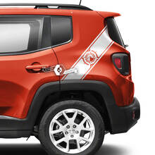 Paar Jeep Renegade achterspatbord bergen kompas zijkant grafische vinyl sticker sticker streep
 2