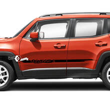 Paar Jeep Renegade deuren zijkant grafische gehavende streep vinyl sticker sticker streep
 2