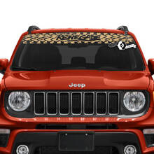 Jeep Renegade voorruit venster grafisch logo band track vinyl sticker
 2